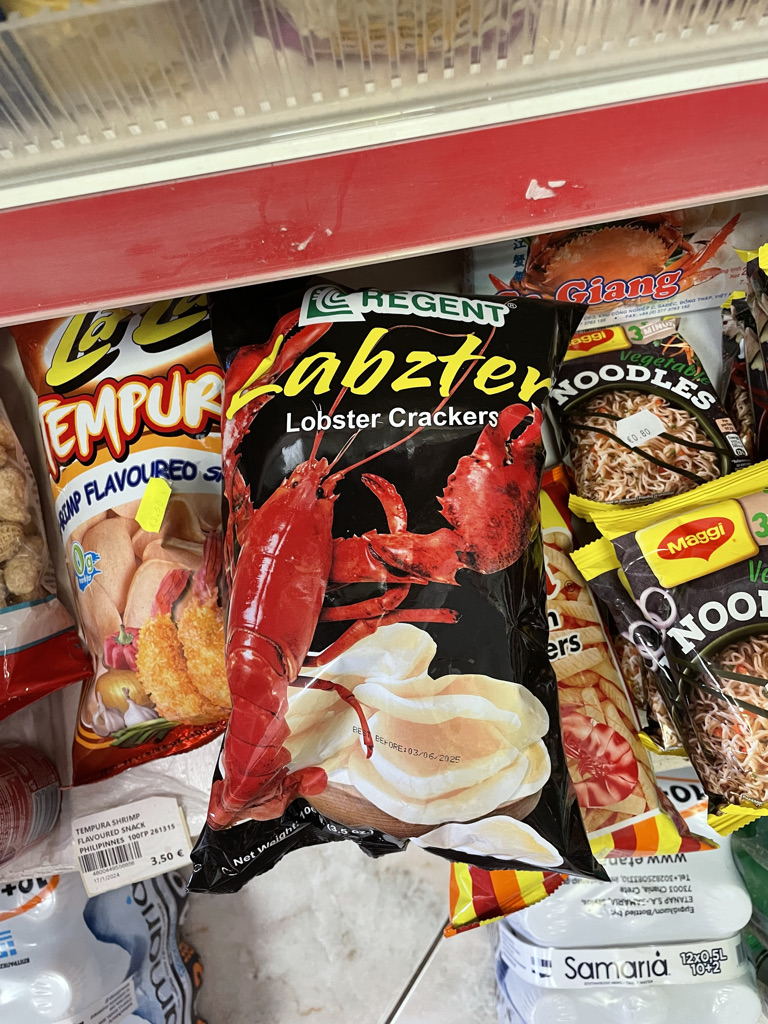 A bag of Lobster Crackers