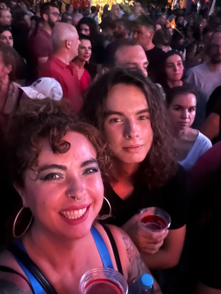 Felix and I in the crowd at the placebo concert