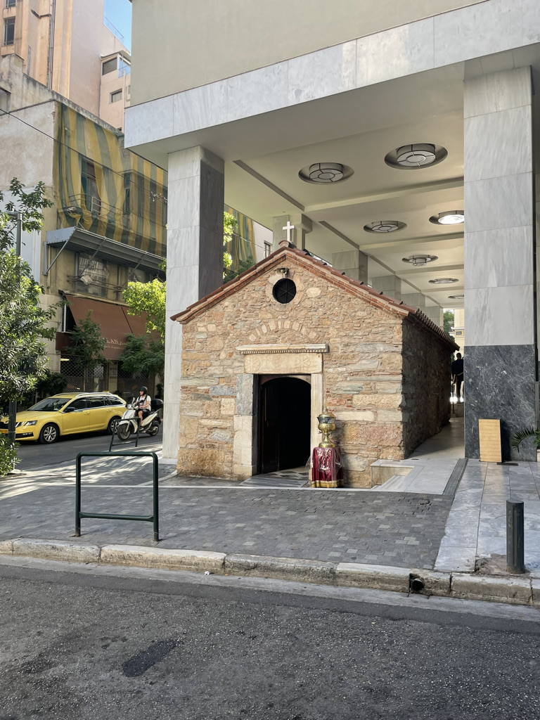 Little church under a hotel